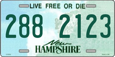 NH license plate 2882123