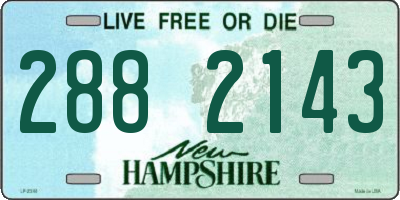 NH license plate 2882143