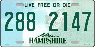 NH license plate 2882147