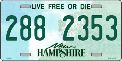 NH license plate 2882353