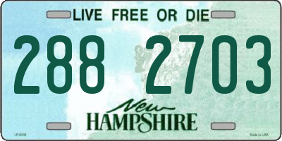 NH license plate 2882703
