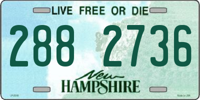 NH license plate 2882736