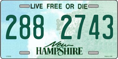 NH license plate 2882743