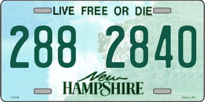 NH license plate 2882840