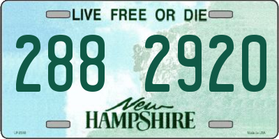 NH license plate 2882920