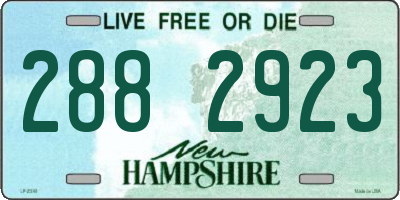 NH license plate 2882923
