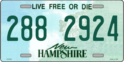 NH license plate 2882924