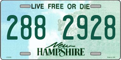 NH license plate 2882928