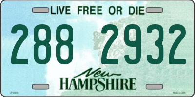 NH license plate 2882932