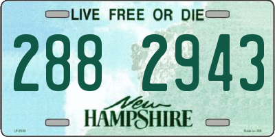 NH license plate 2882943