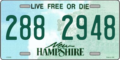NH license plate 2882948