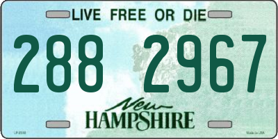 NH license plate 2882967