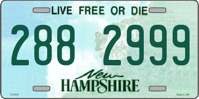 NH license plate 2882999