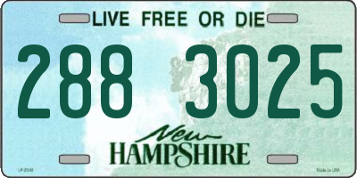 NH license plate 2883025