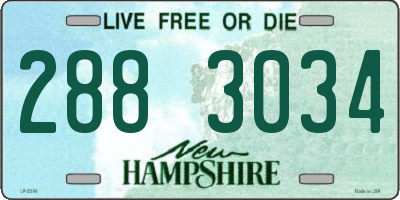 NH license plate 2883034