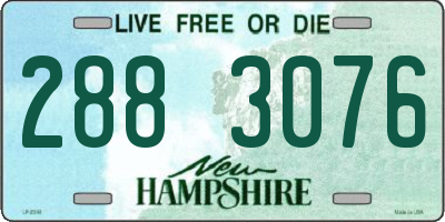 NH license plate 2883076