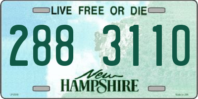 NH license plate 2883110