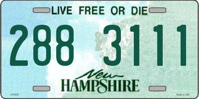NH license plate 2883111