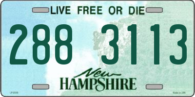 NH license plate 2883113