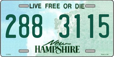 NH license plate 2883115