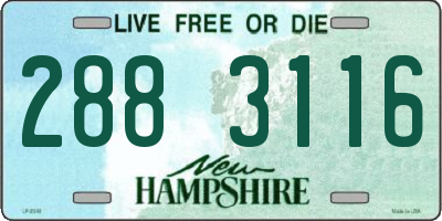 NH license plate 2883116