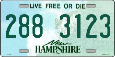 NH license plate 2883123