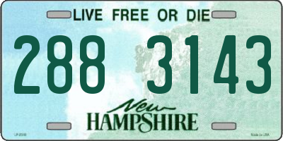 NH license plate 2883143