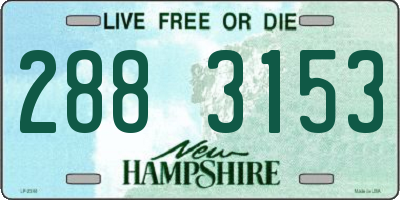 NH license plate 2883153