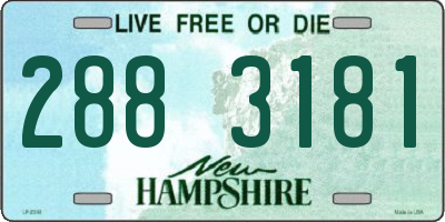 NH license plate 2883181