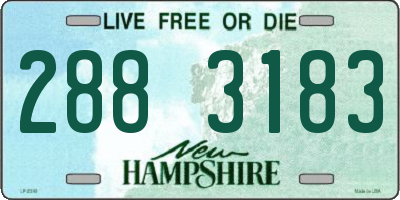 NH license plate 2883183