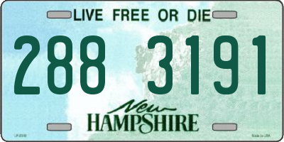 NH license plate 2883191