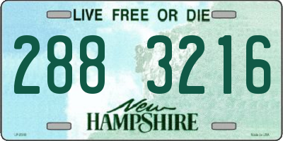 NH license plate 2883216