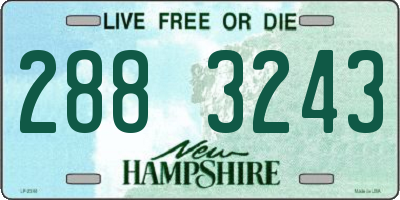 NH license plate 2883243