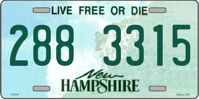 NH license plate 2883315