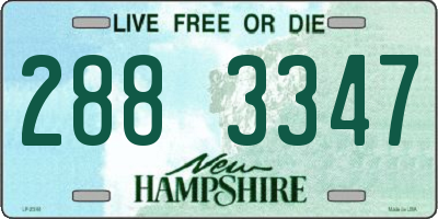 NH license plate 2883347