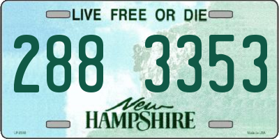NH license plate 2883353