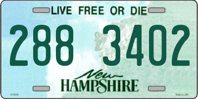 NH license plate 2883402
