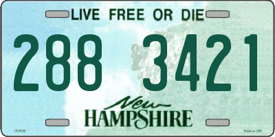 NH license plate 2883421