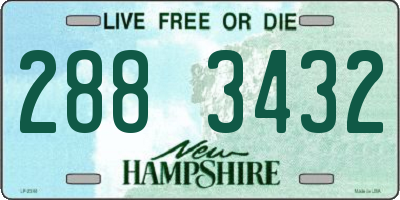 NH license plate 2883432