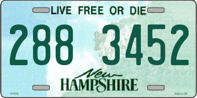 NH license plate 2883452