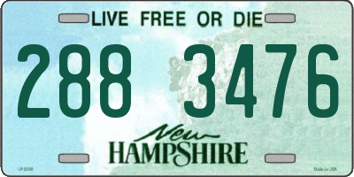 NH license plate 2883476
