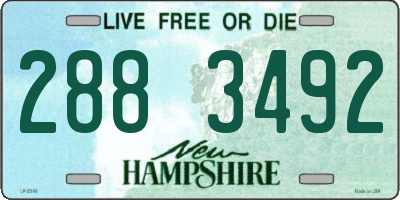 NH license plate 2883492