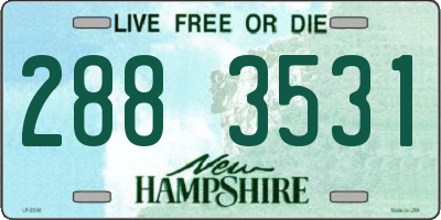 NH license plate 2883531