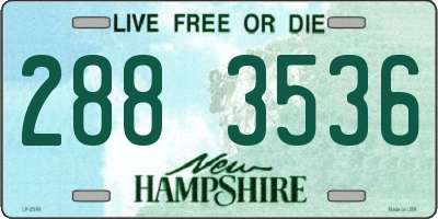 NH license plate 2883536