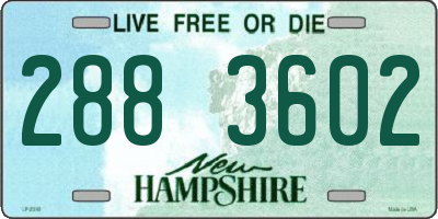 NH license plate 2883602