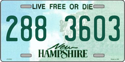 NH license plate 2883603