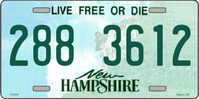 NH license plate 2883612