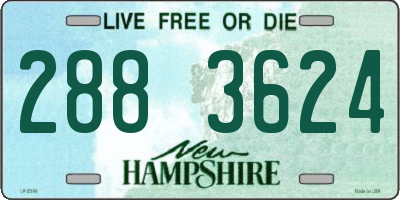 NH license plate 2883624