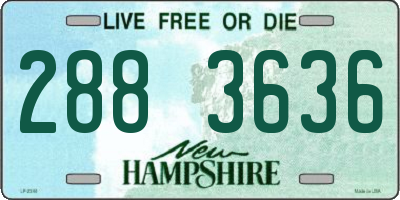 NH license plate 2883636