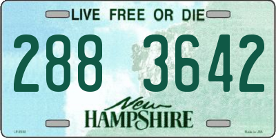 NH license plate 2883642